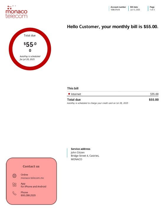  Minol USA business utility bill 